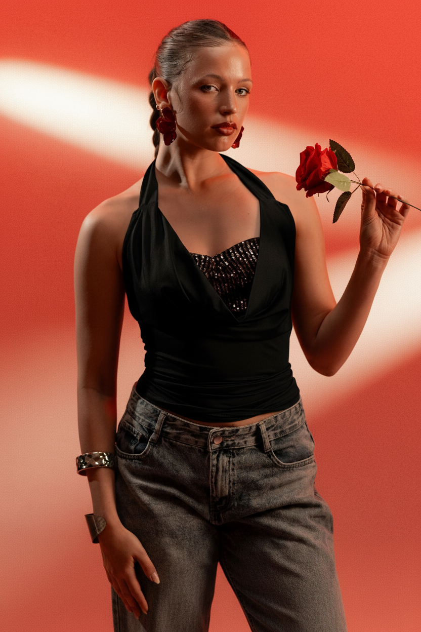 The Midnight Bloom Top