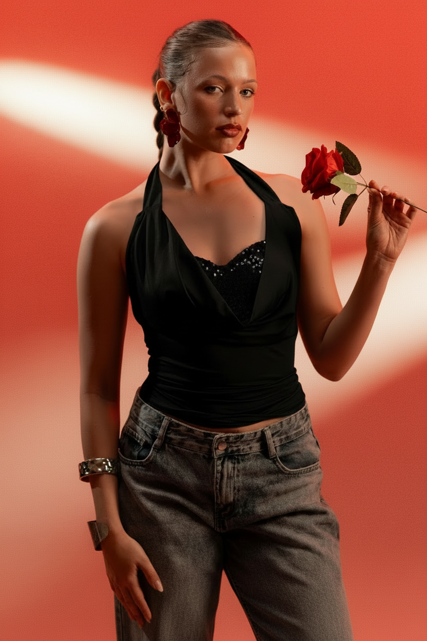 The Midnight Bloom Top
