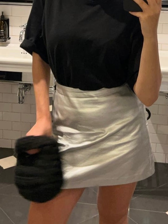 Mini mirror skirt