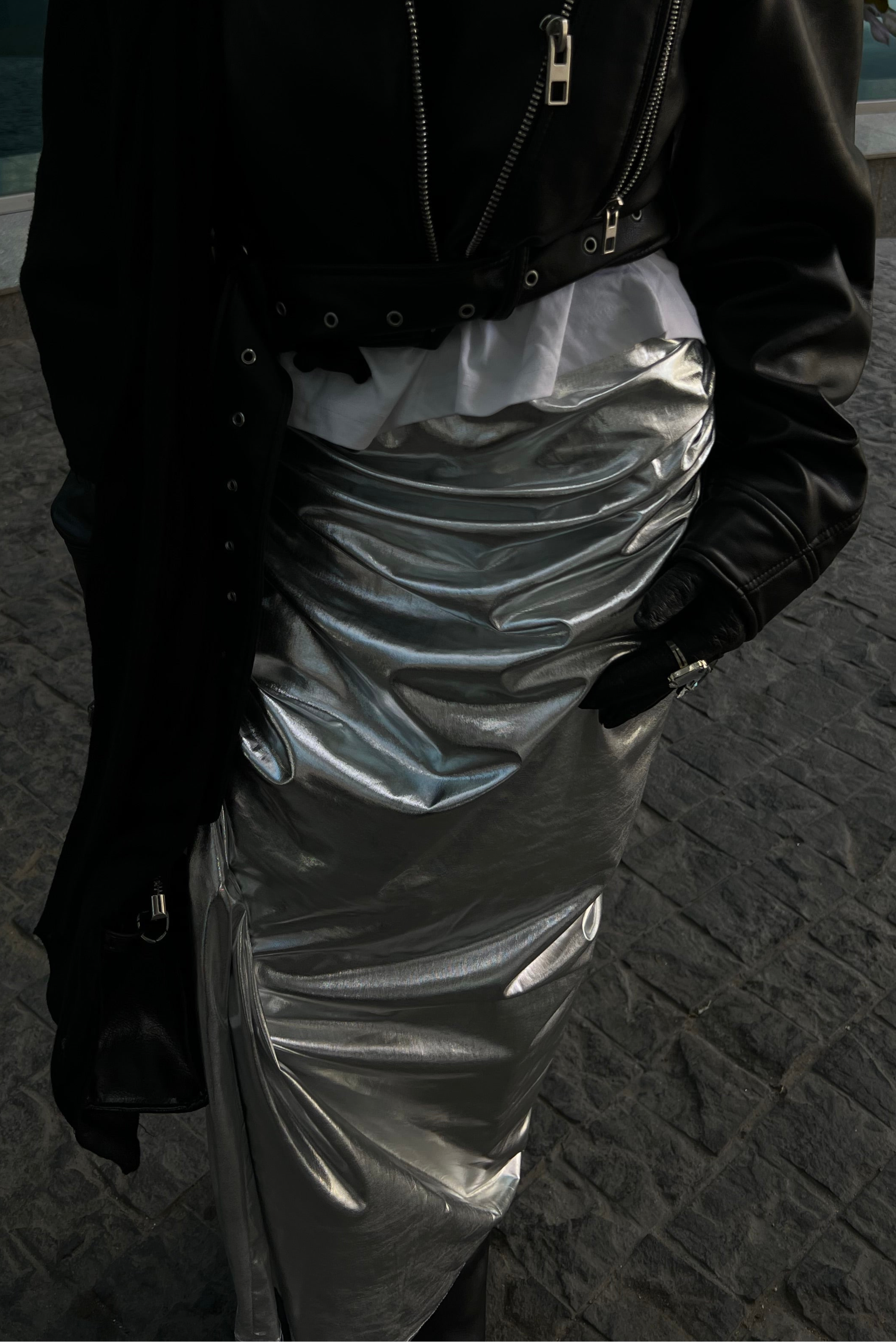Maxi mirror skirt